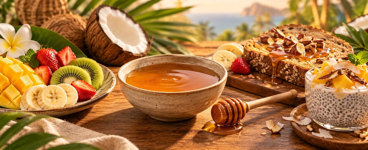 Sirope de néctar de coco, alternativa vegetal a la miel para veganos