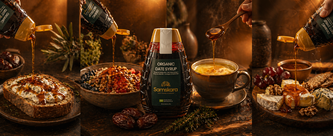Sirope de Dátil BIO – 500 g | Endulza con Sabor a Caramelo Natural | Alternativa al Azúcar Refinado | Samskara
